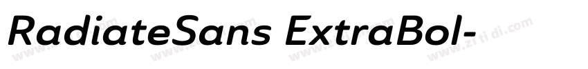 RadiateSans ExtraBol字体转换